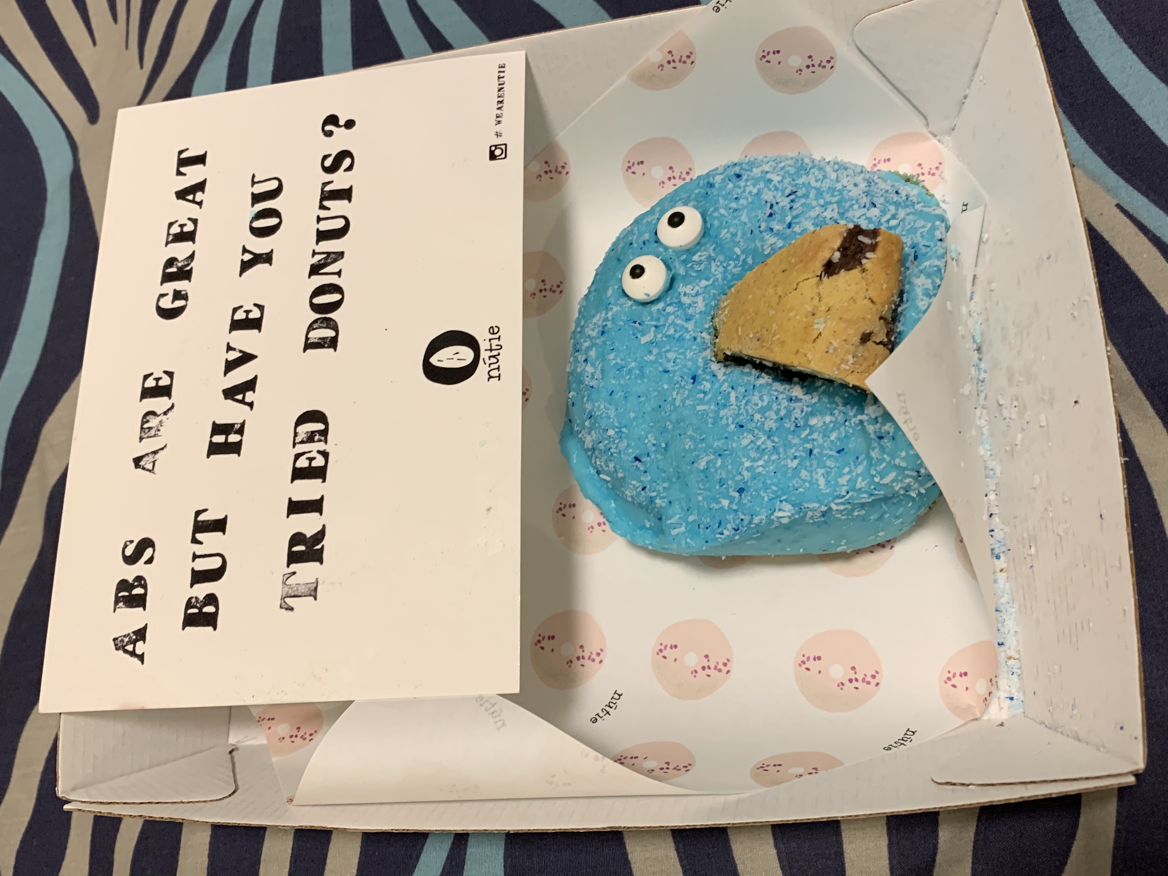 Vegan Cookie Monster Doughnut